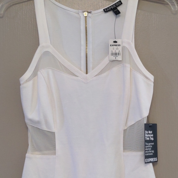 NWT Express size 2 white cutout dress - Picture 4 of 4